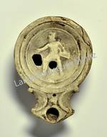 Mainz, Öllämpchen mit Darstellung eines Gladiators.