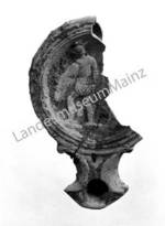 Mainz-Weisenau, Öllämpchen mit Darstellung eines Gladiators.